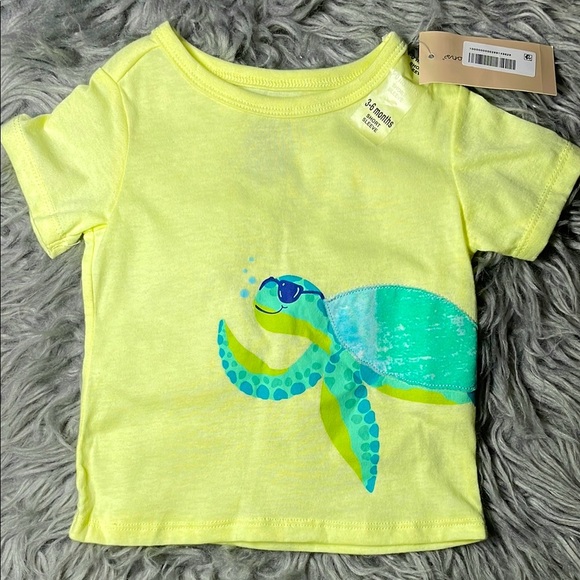 Yellow Kids Shirt with Turtle Design - Picture 2 of 4